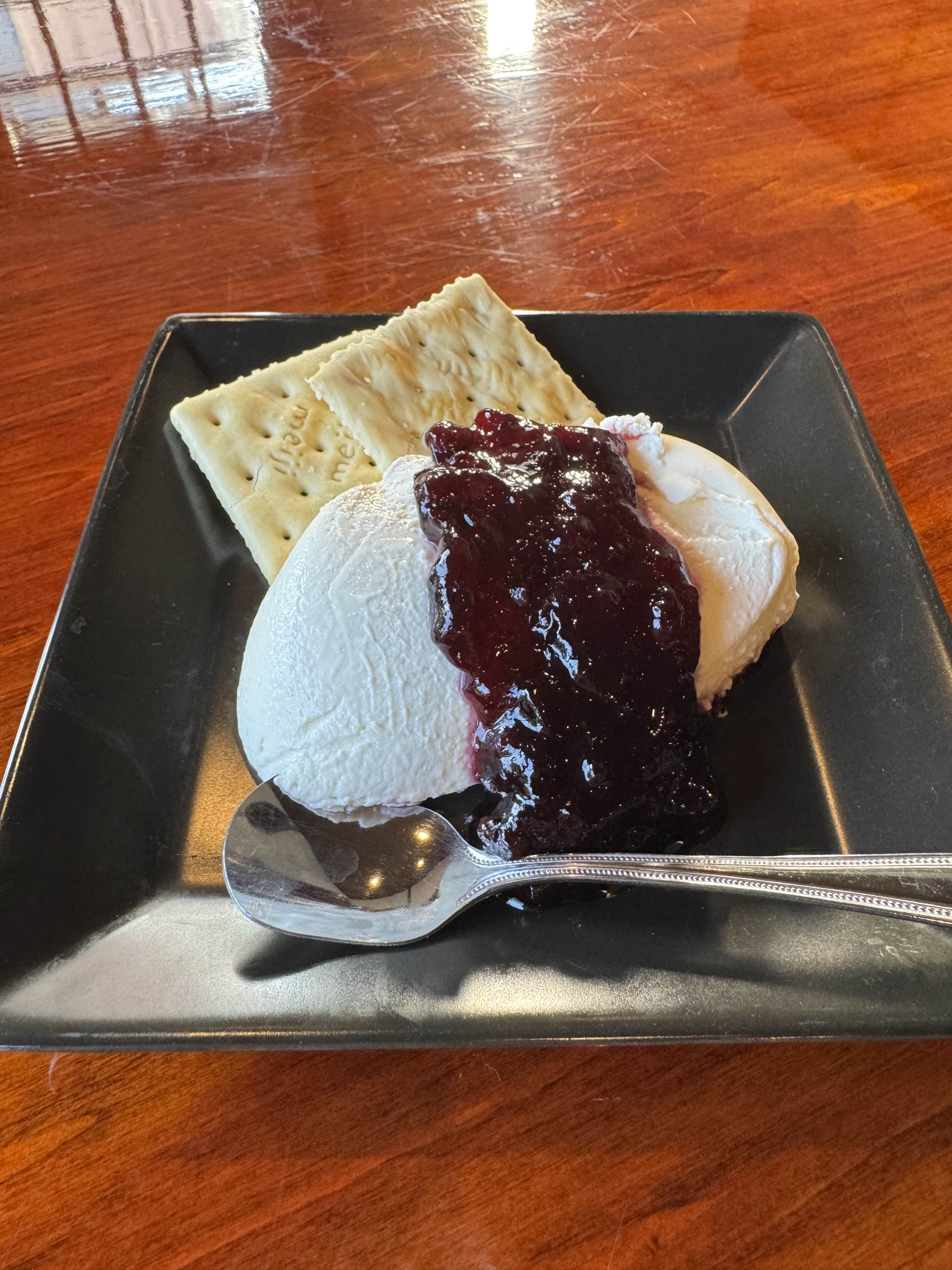 クリームチーズとブルーベリー
